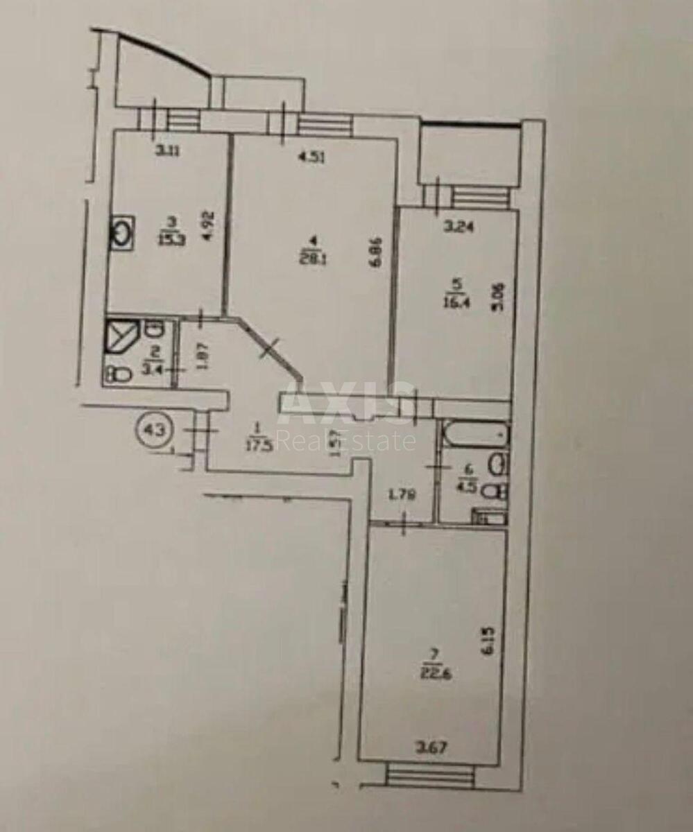 3k apartment vul. Boryspil's'ka 26К7