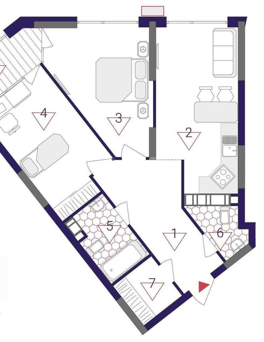 3k apartment nab. Dniprovs'ka 15628912