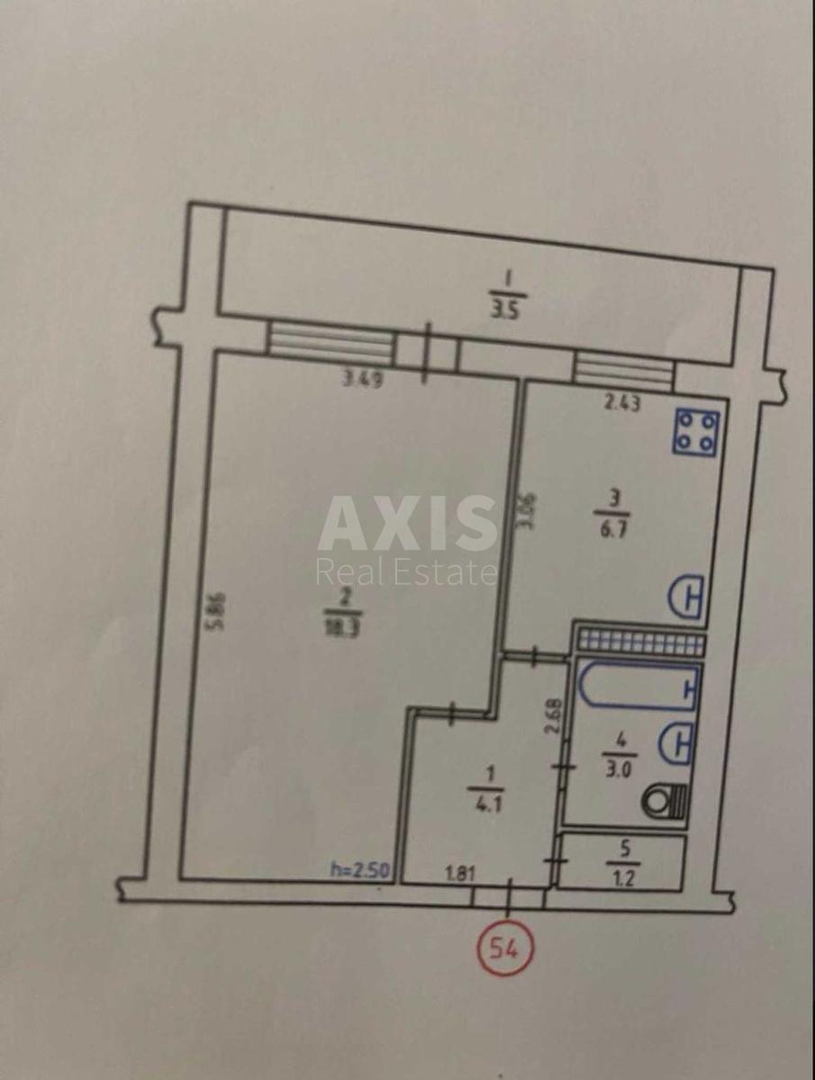 1k apartment vul. Kotel'nykova Myhajla 78