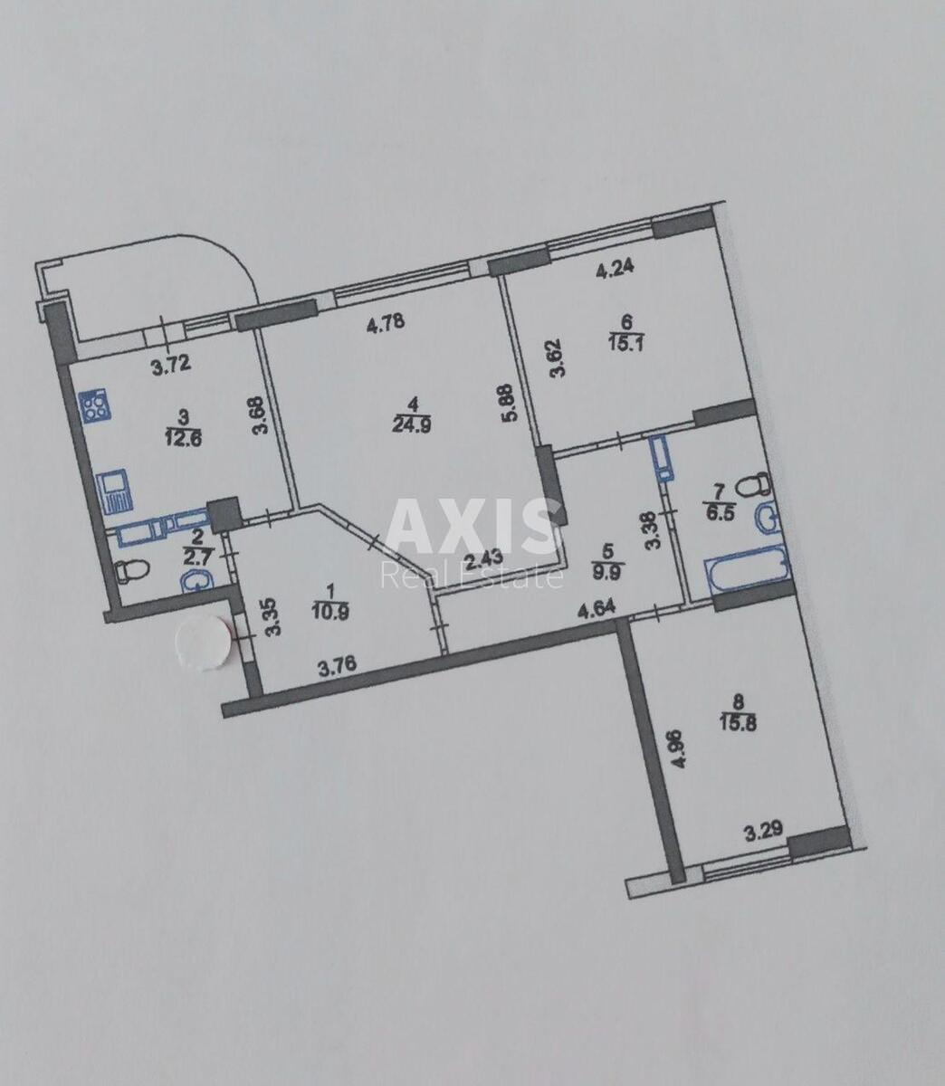 3к квартира ул. Елены Пчилки 85979020