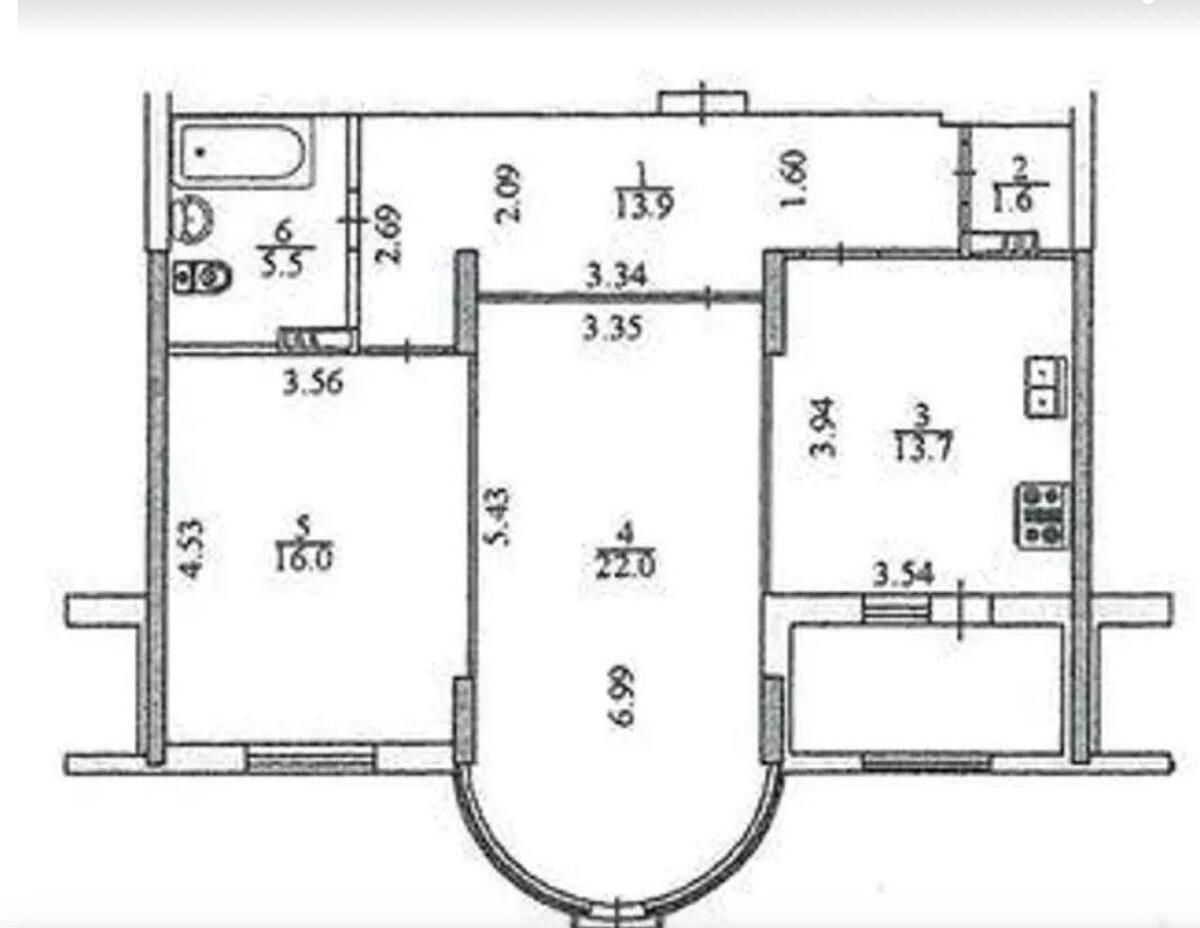 2k apartment vul. Chornovola V'jacheslava 279