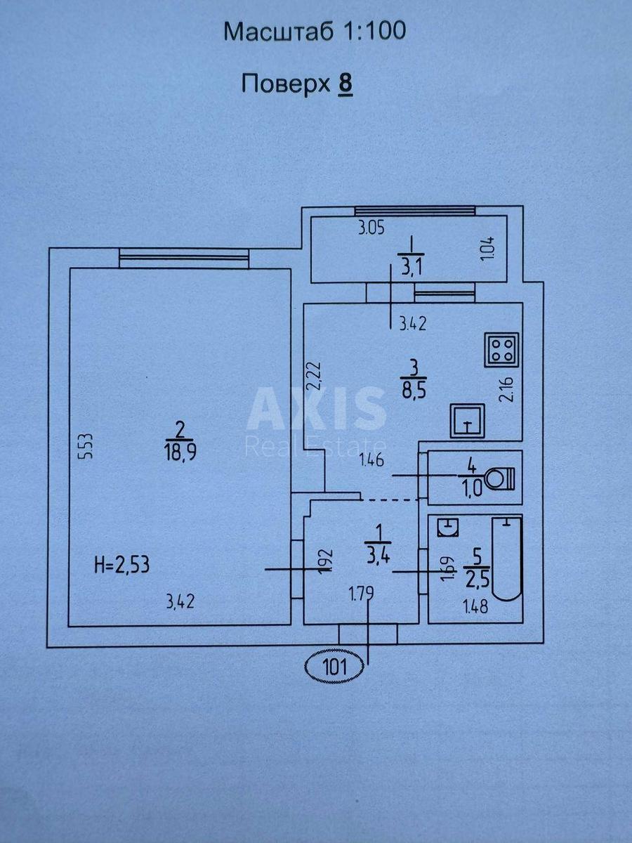1k apartment vul. Bulgakova 85