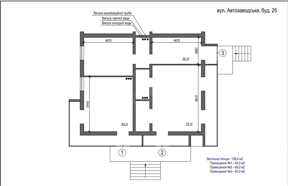 Trade object vul. Avtozavods'ka 25, 138m21
