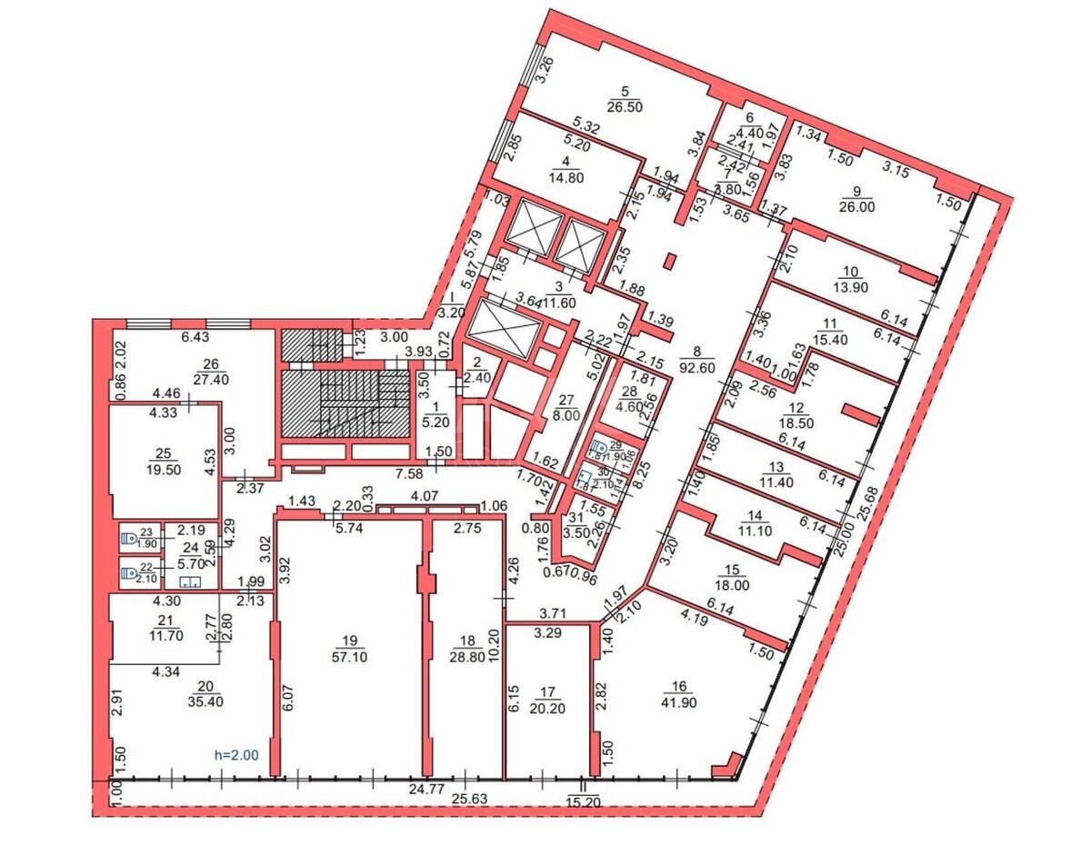 Office vul. Glybochyc'ka 73, 563m2589270
