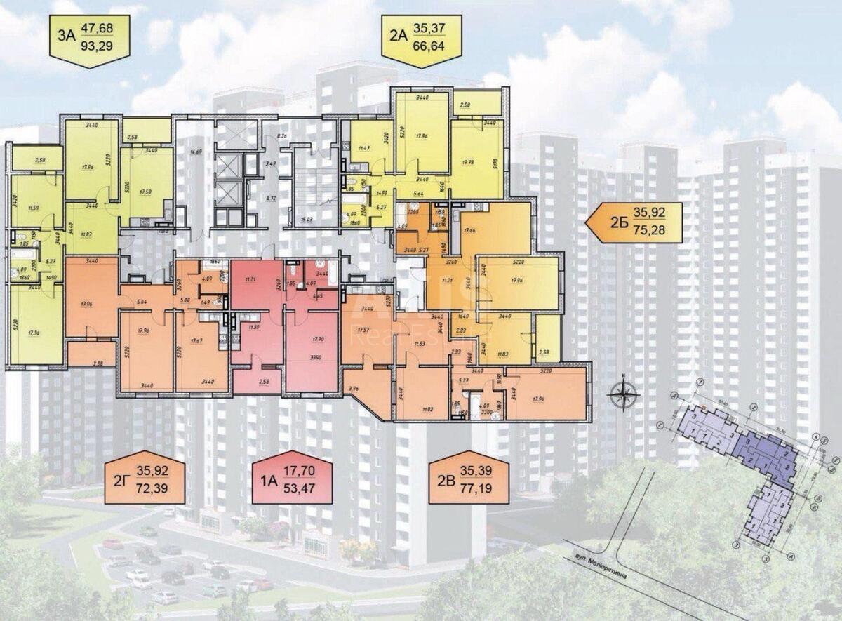 3k apartment vul. Elektrotehnichna 43601126