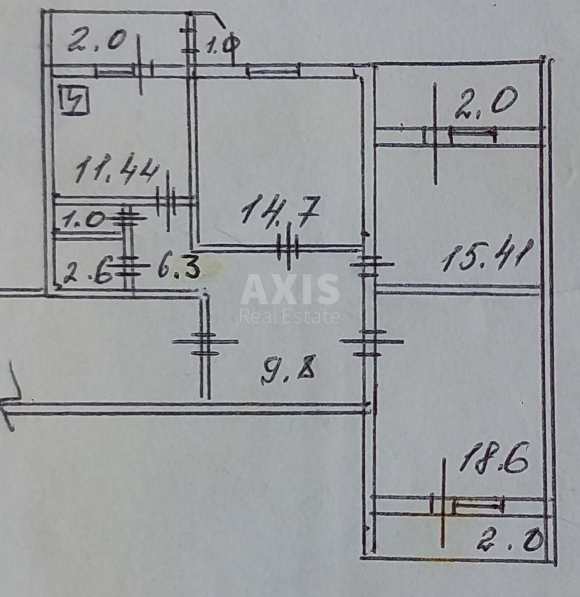 3k apartment vul. Raduns'ka 5Б10