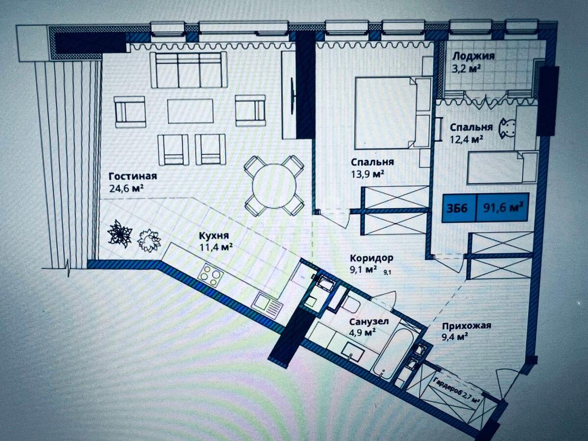 3k apartment pr-t Peremogy 11572040