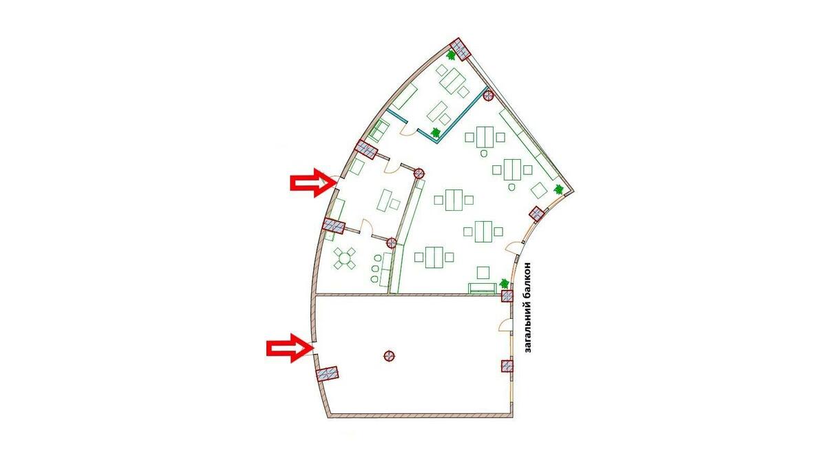 Офис ул. Евгения Коновальца 36Д, 163м26334812
