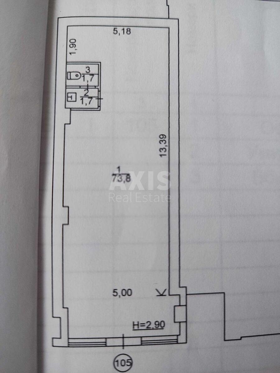Office vul. Glybochyc'ka 17Б, 77m2640843