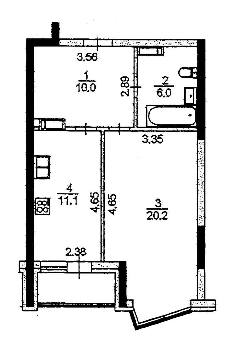 1k apartment vul. Dragomanova 2А10