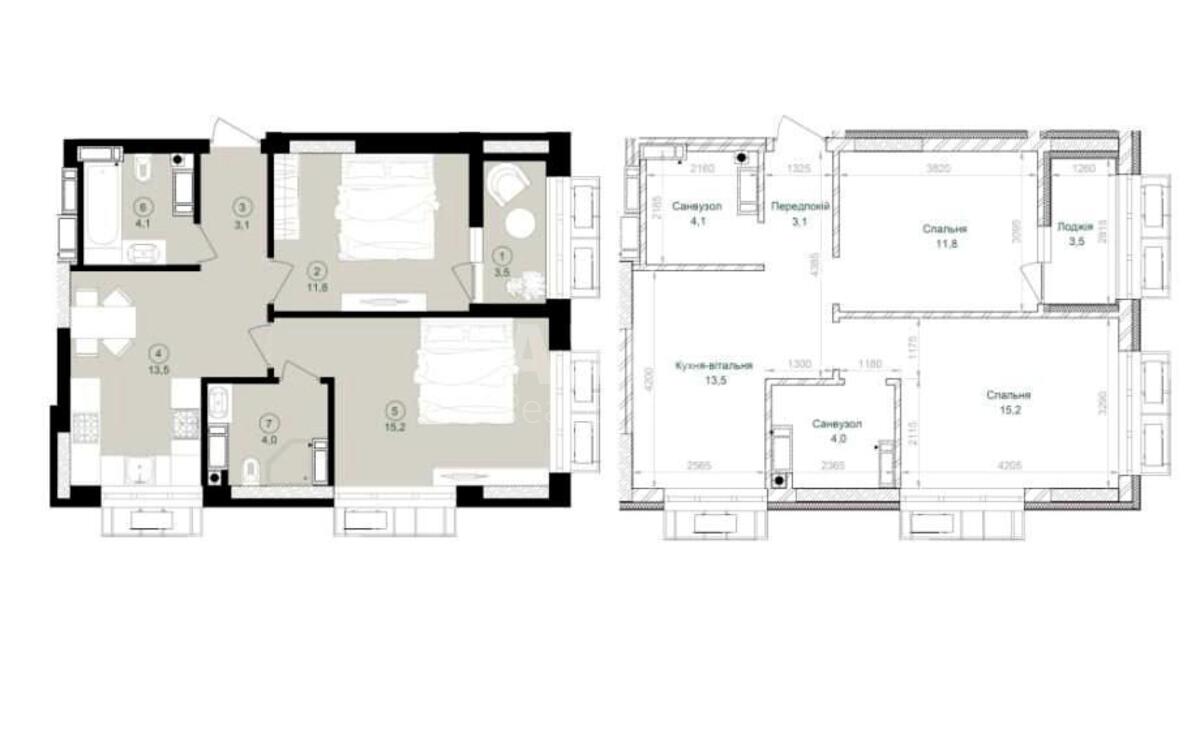 2k apartment vul. Vavylovyh 9614474