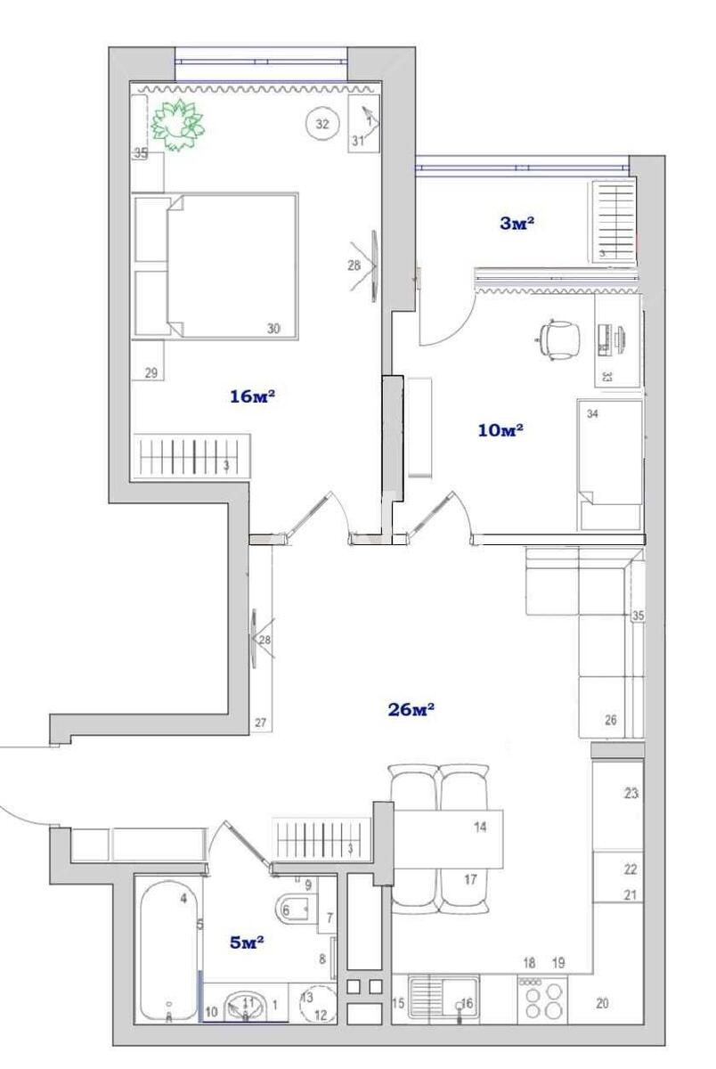 2k apartment pr-t Yevropeyskoho Soyuzu 39В6068413