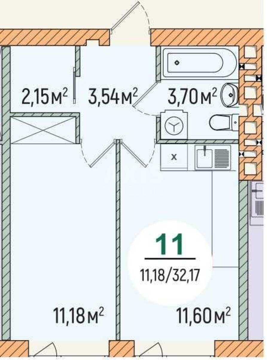 2к квартира ул. Вишневая 610