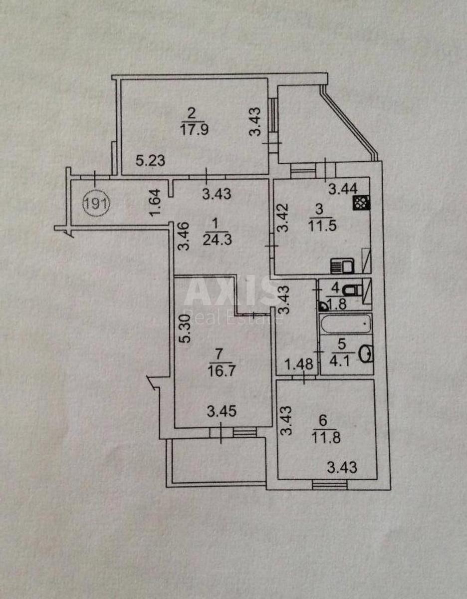 3k apartment vul. Urlivs'ka 38А6