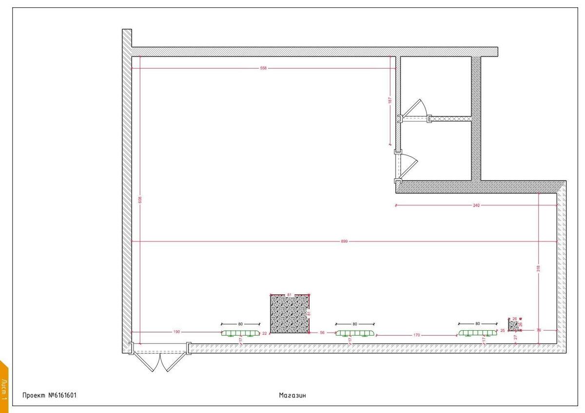 Trade object vul. Viktora Nekrasova 10, 48m2612536