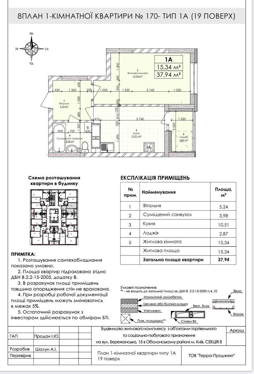 1k apartment vul. Berezhans'ka 155