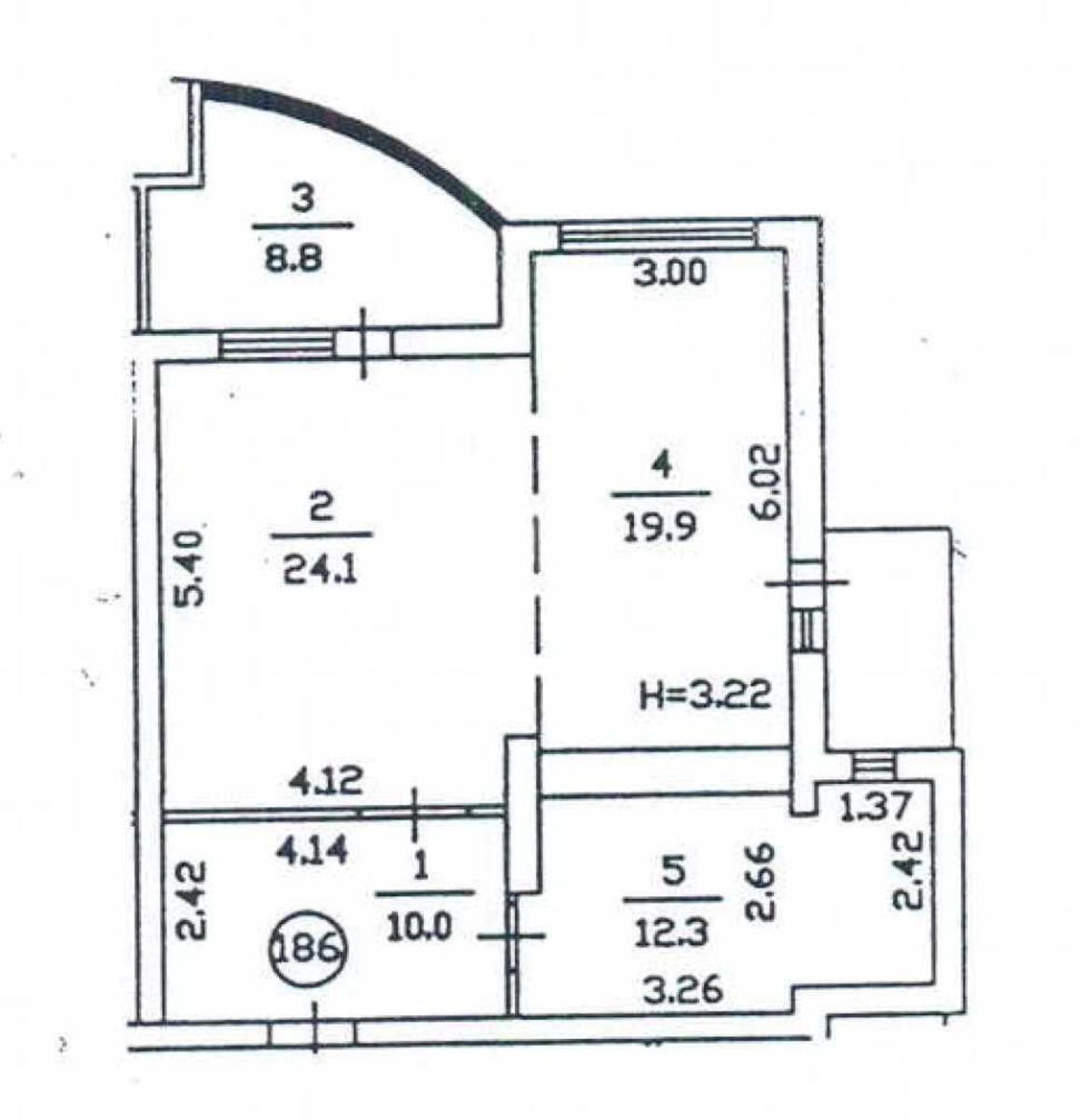 1k apartment vul. Saksagans'kogo 12110