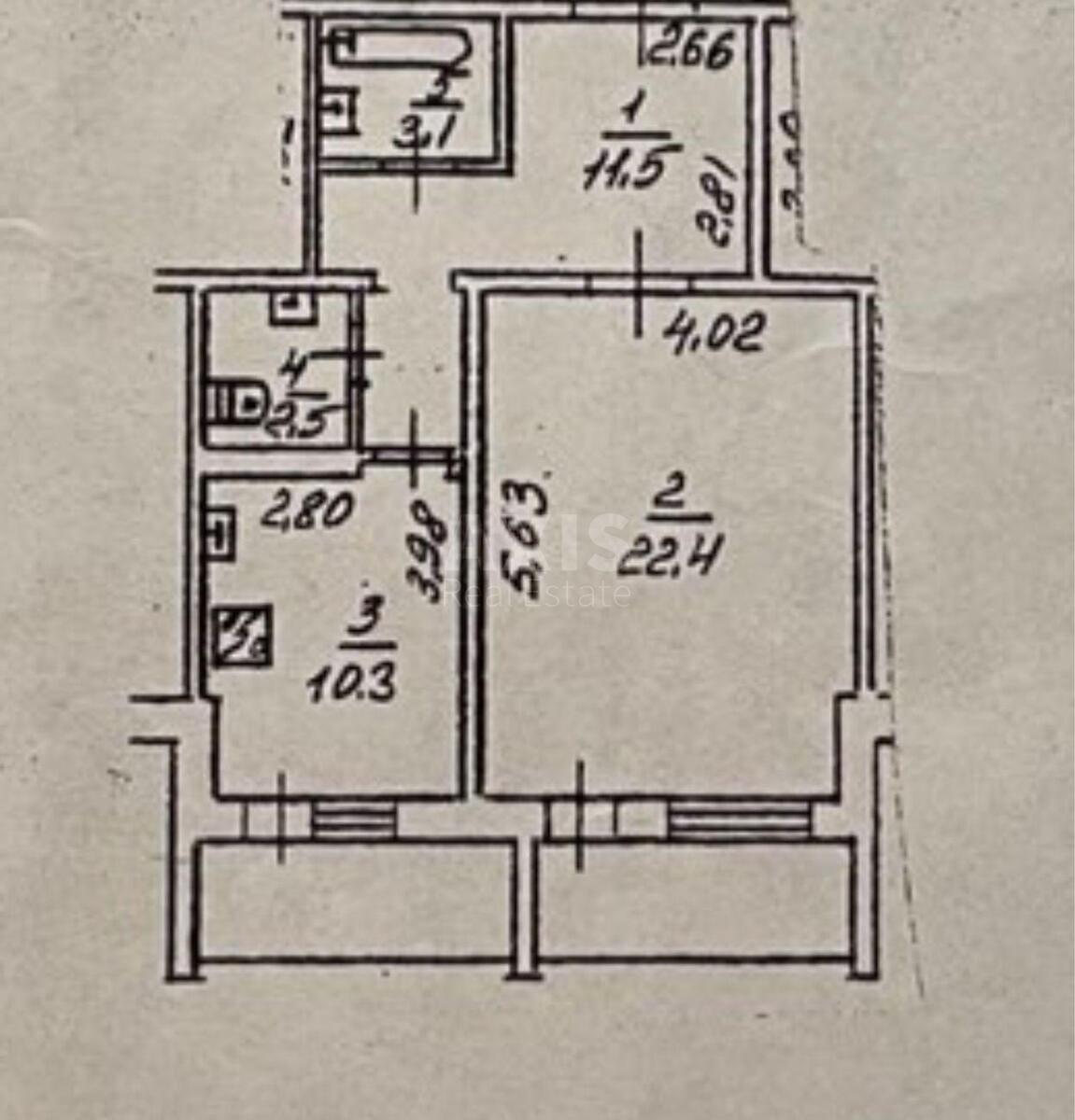 1k apartment vul. Dekabrystiv 12/3714