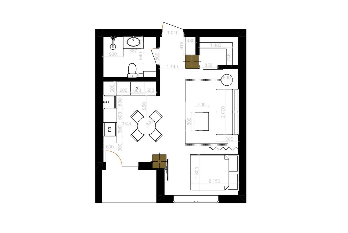 1k apartment pr-t Peremogy 676