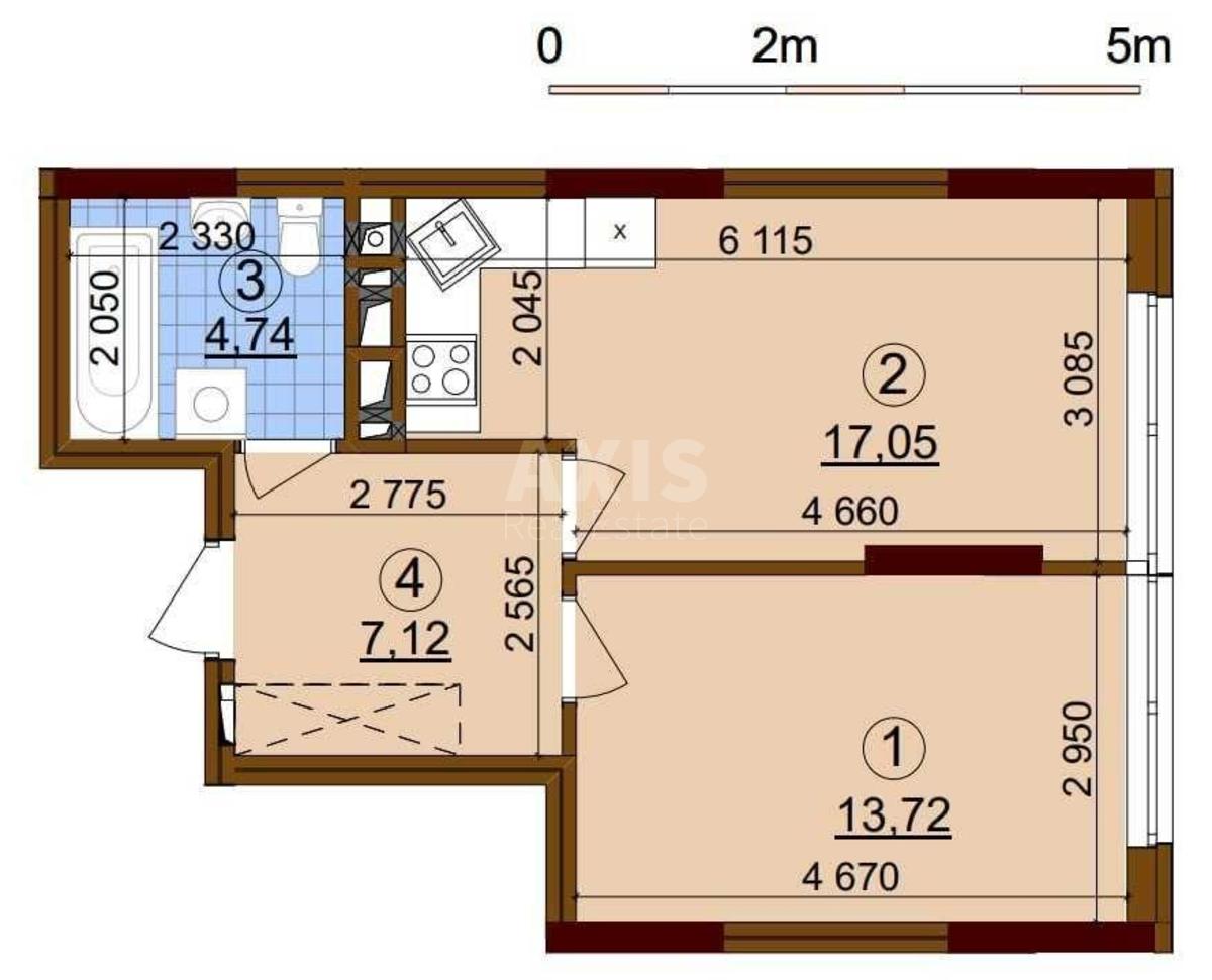 1k apartment vul. Rodyny Kristeriv 206