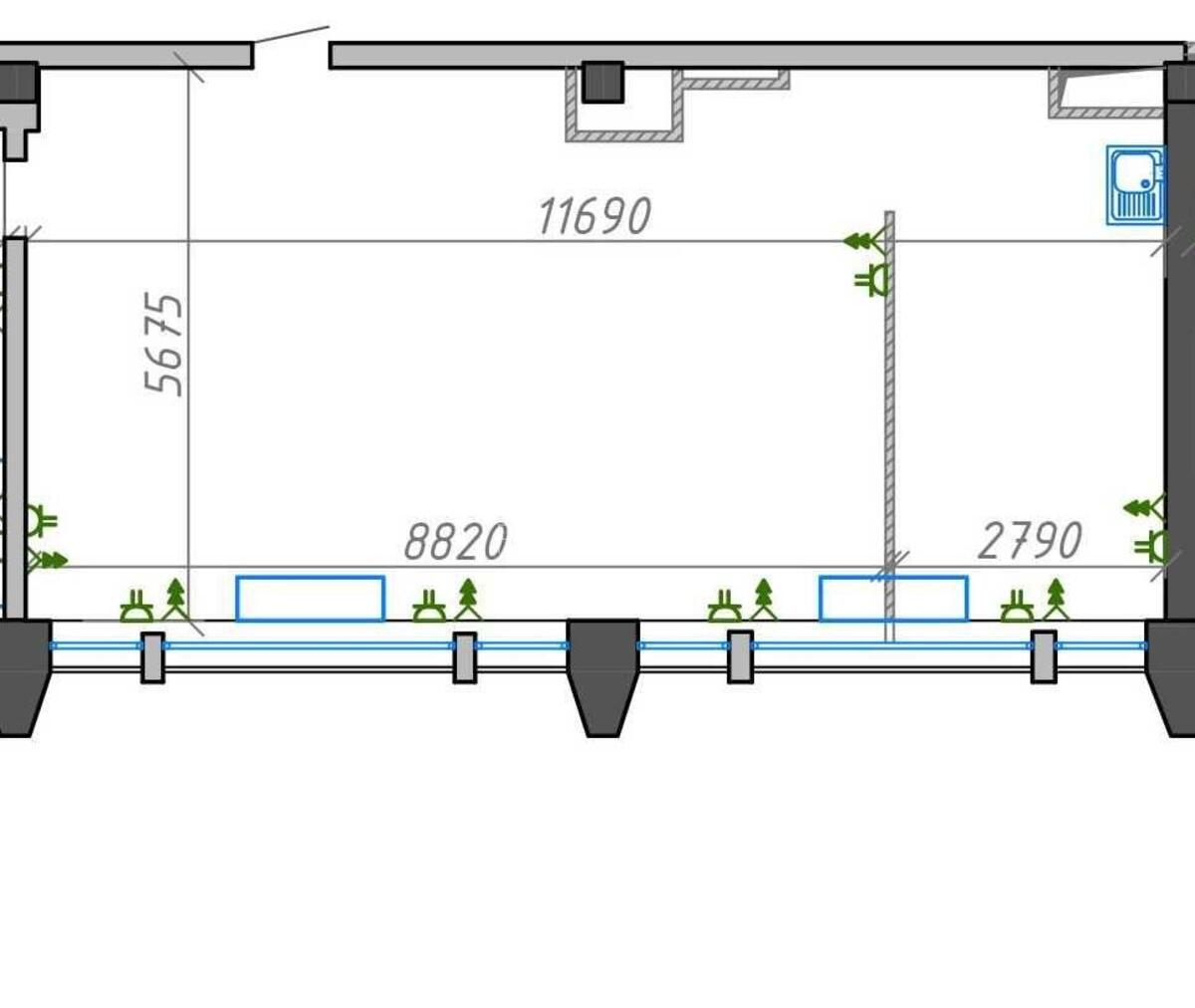 Office vul. Sverstjuka Jevgena 11, 68m2572636
