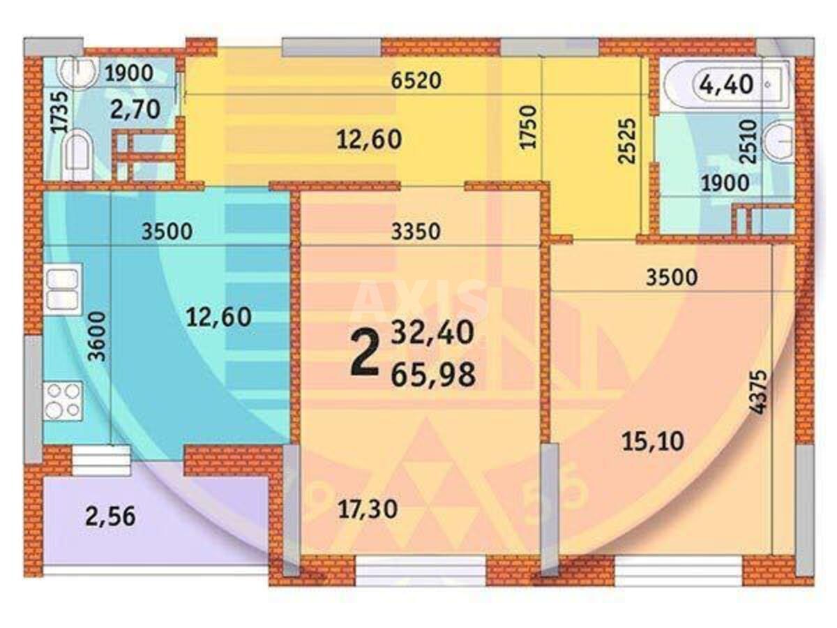 2k apartment vul. Danchenka Sergija 3010