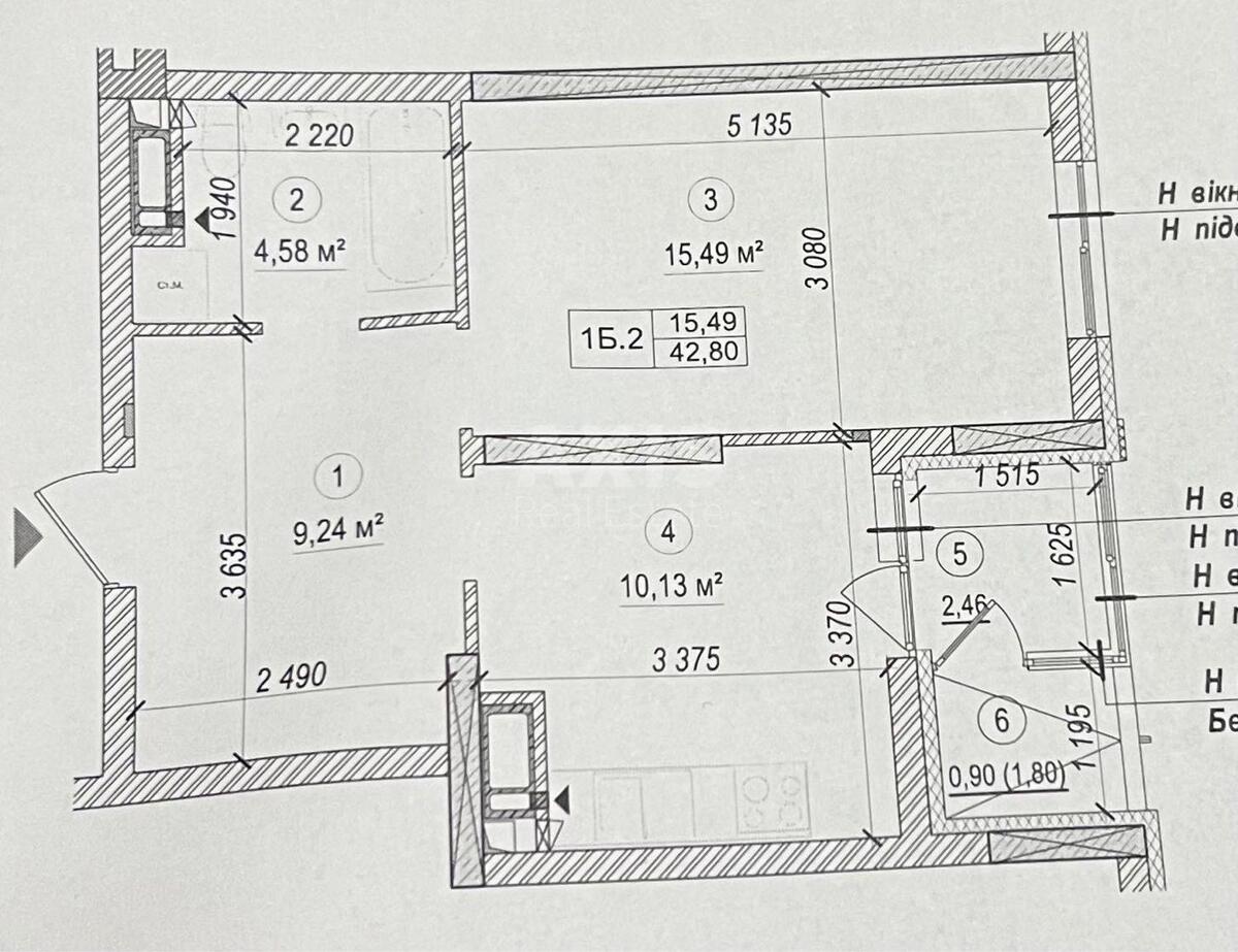1k apartment prov. Pryladnyj 103