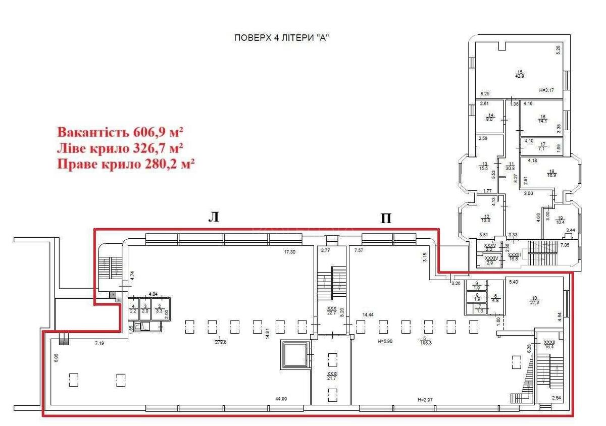 Office vul. Zhyljans'ka 14Б, 280m2618593