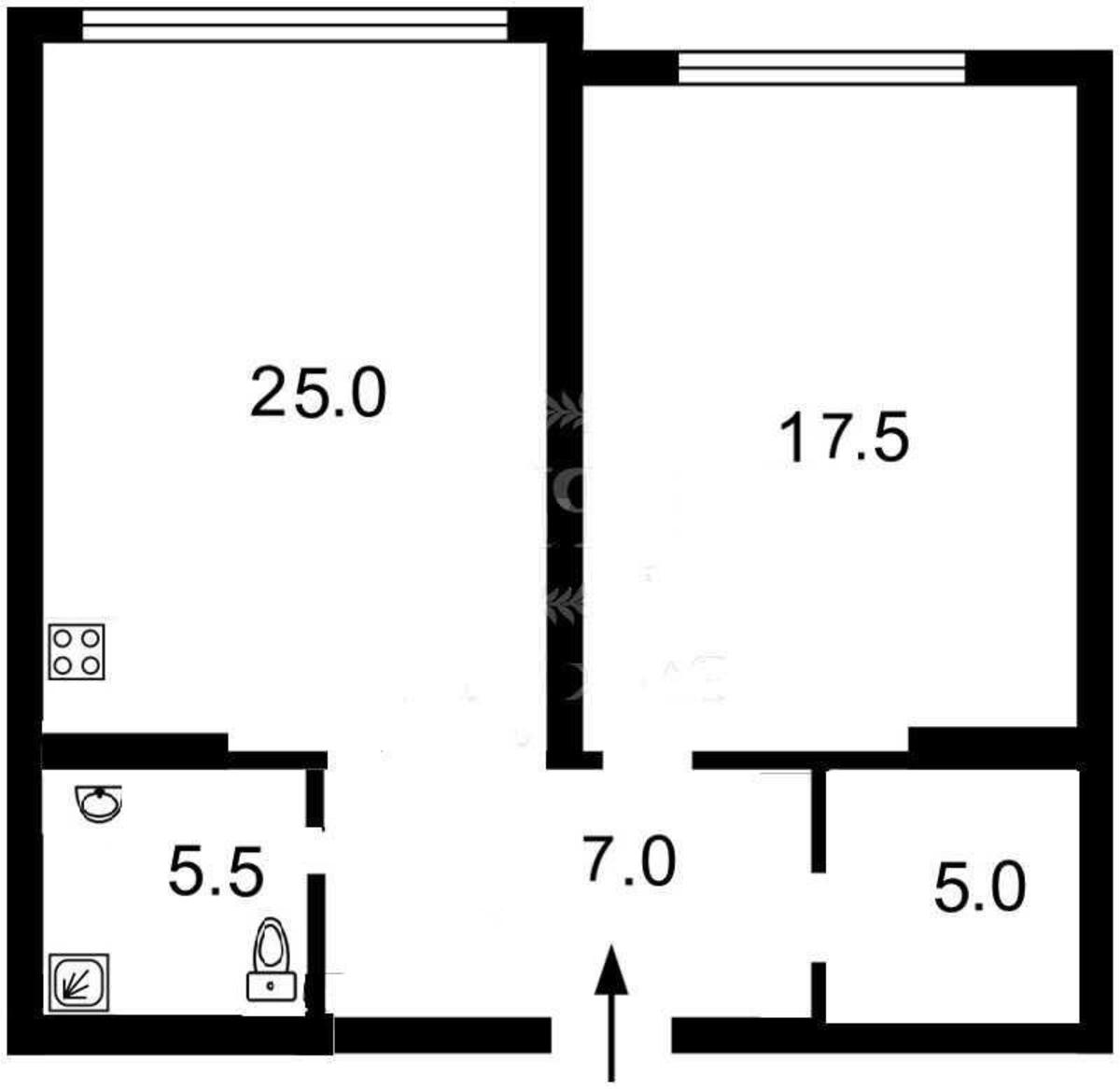 1k apartment nab. Dniprovs'ka 145888212