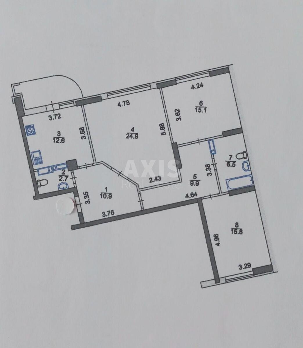 3k apartment vul. Oleny Pchilky 85979020