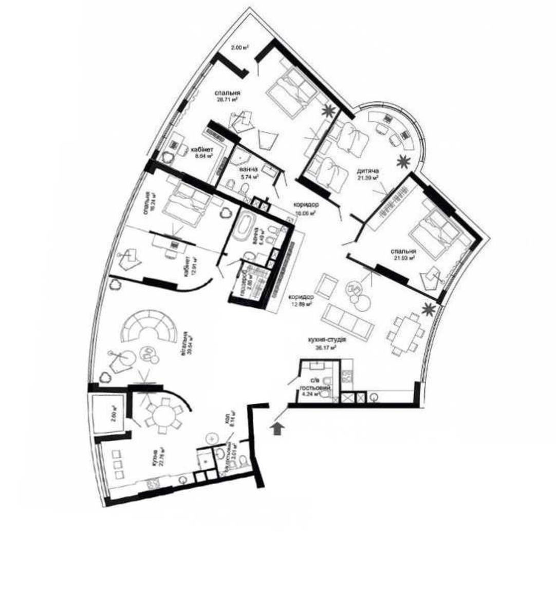 5k apartment vul. Buslivs'ka 120