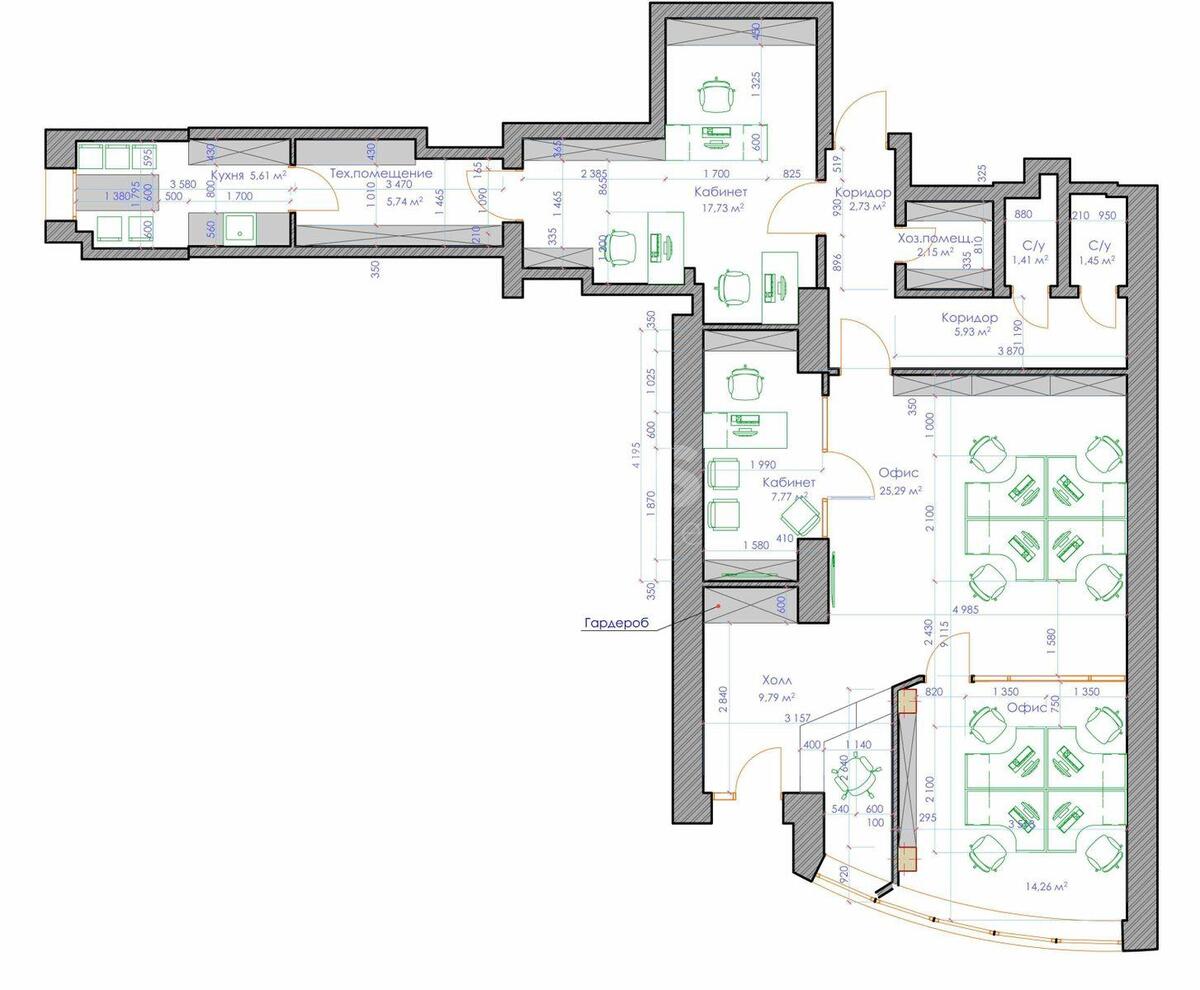 Office vul. Moldavs'ka 2, 101m24