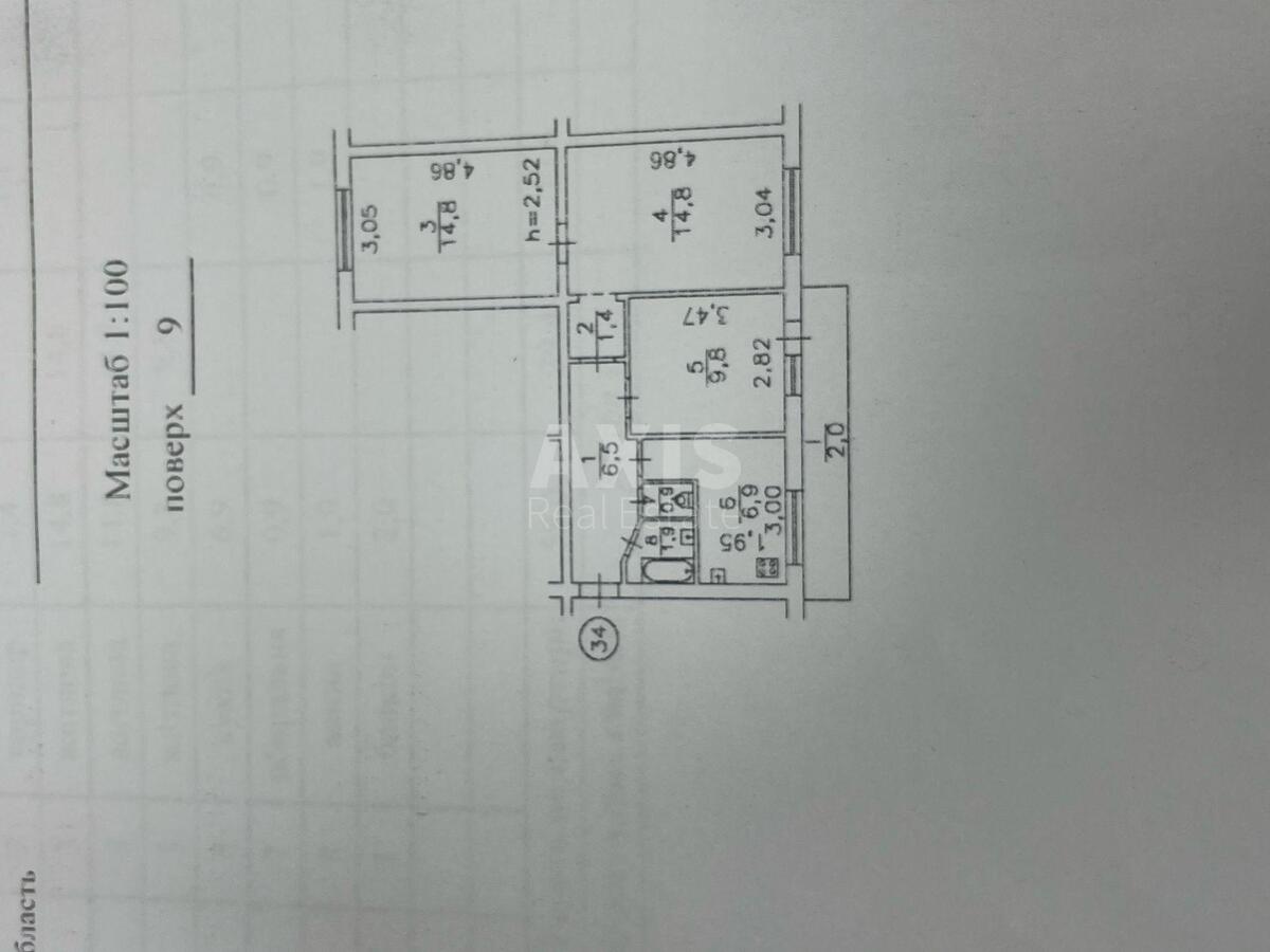 3k apartment vul. Malynovs'kogo Marshala 3584588
