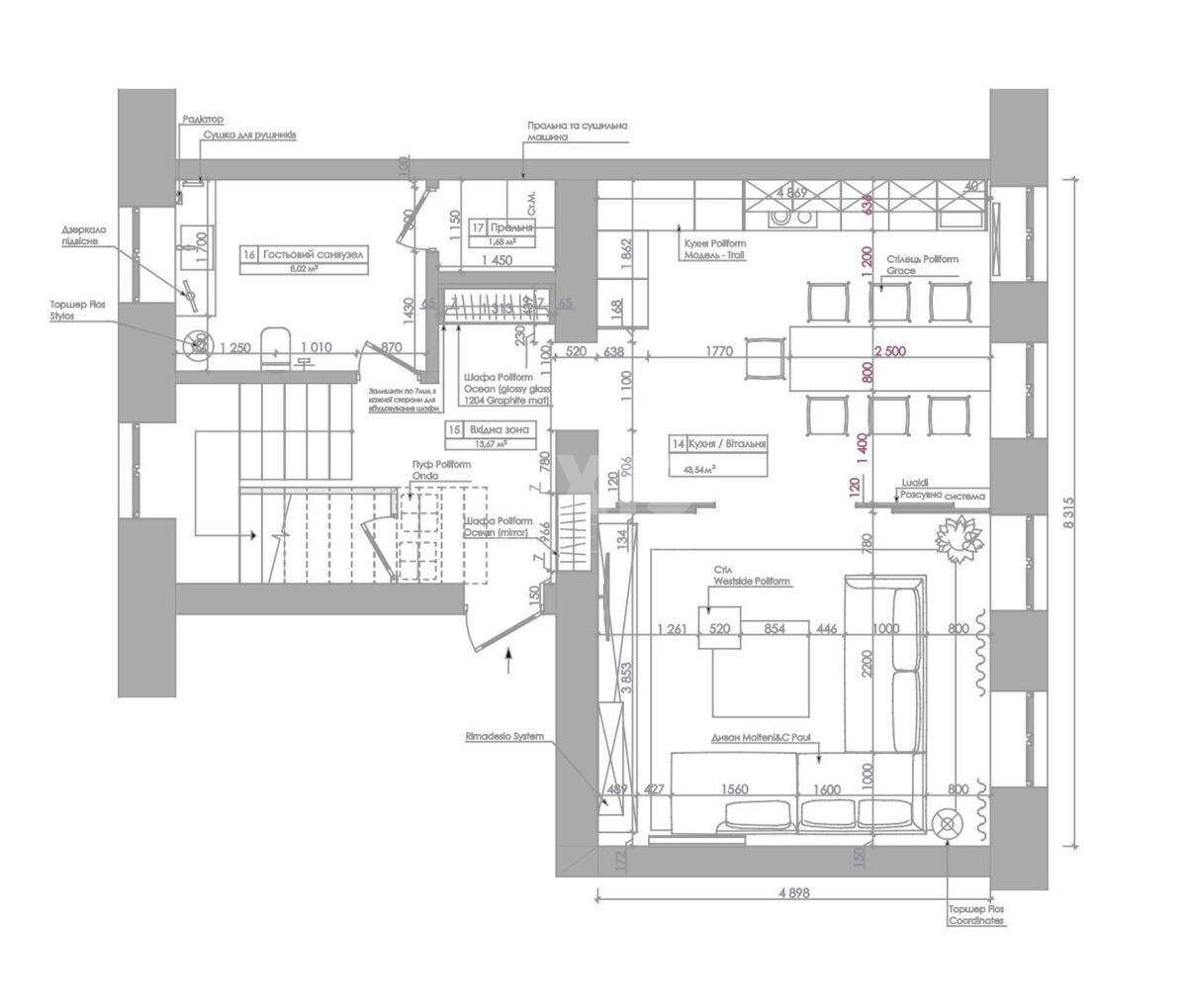 6k apartment vul. Bogomol'cja Akademika 7/1414