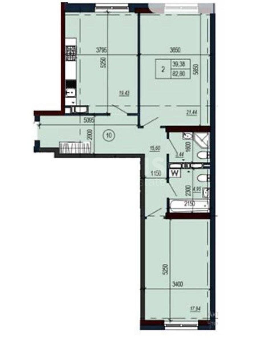 2k apartment vul. Glybochyc'ka 73624304