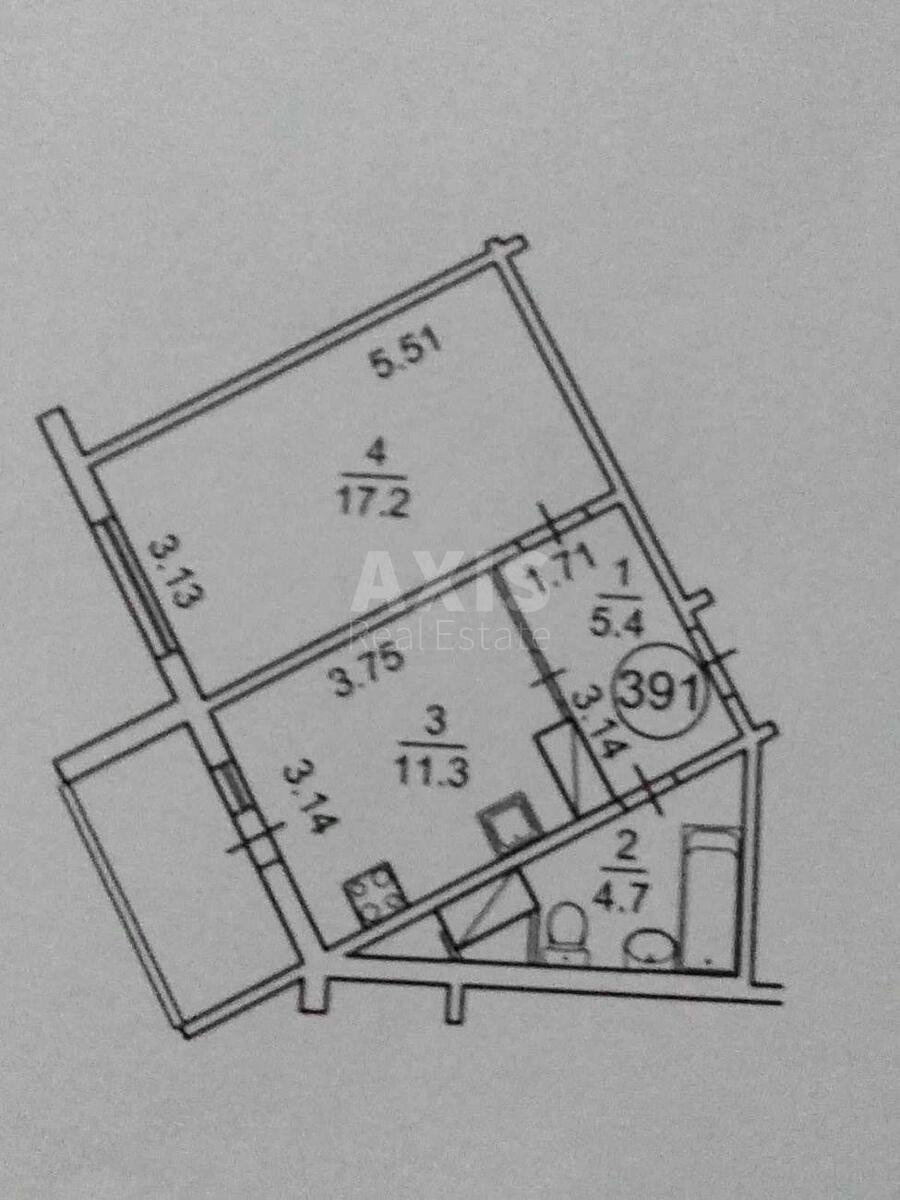 1k apartment vul. Urlivs'ka 206