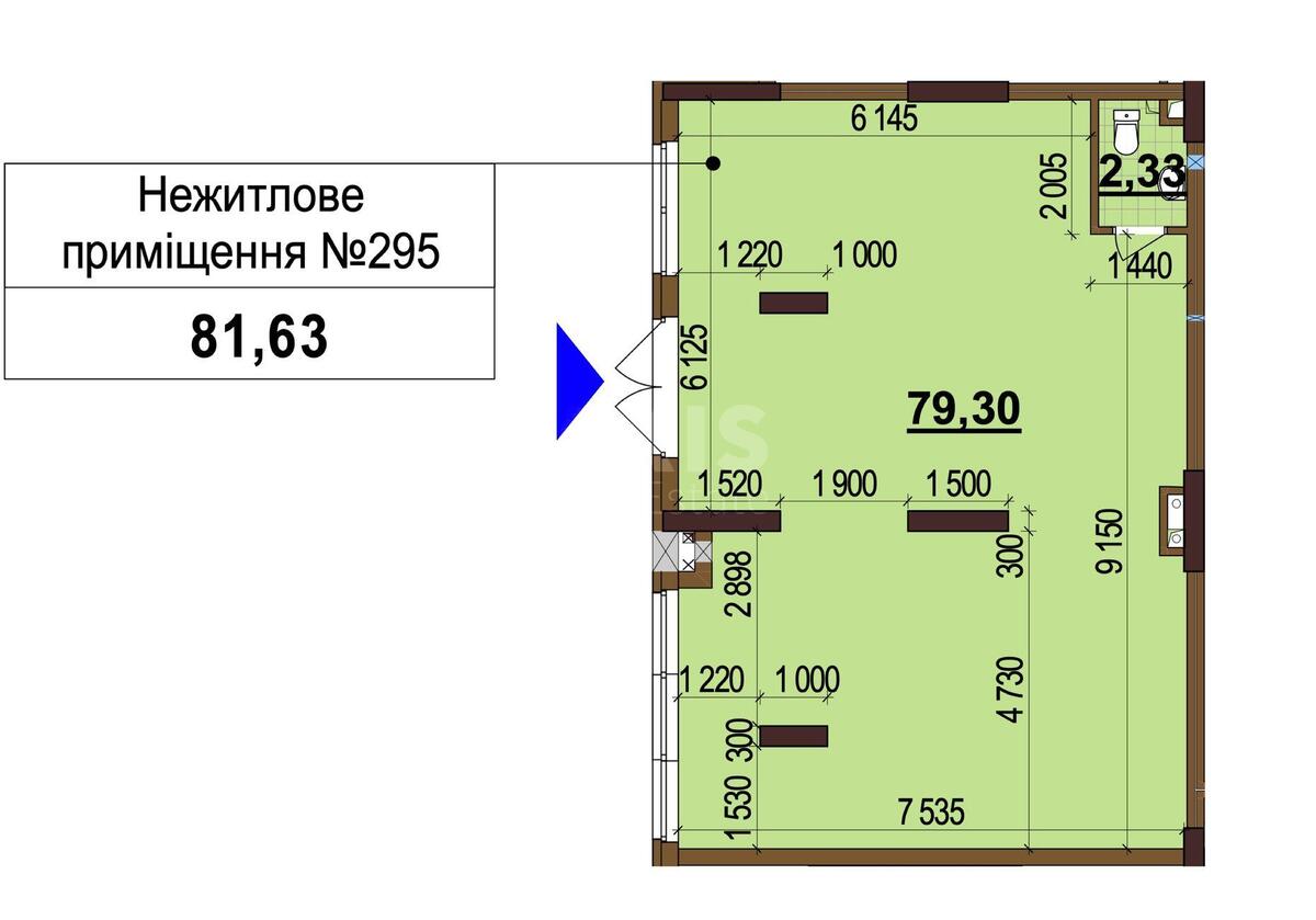 Trade object vul. Vsevoloda Zmijenka 34/21, 82m26