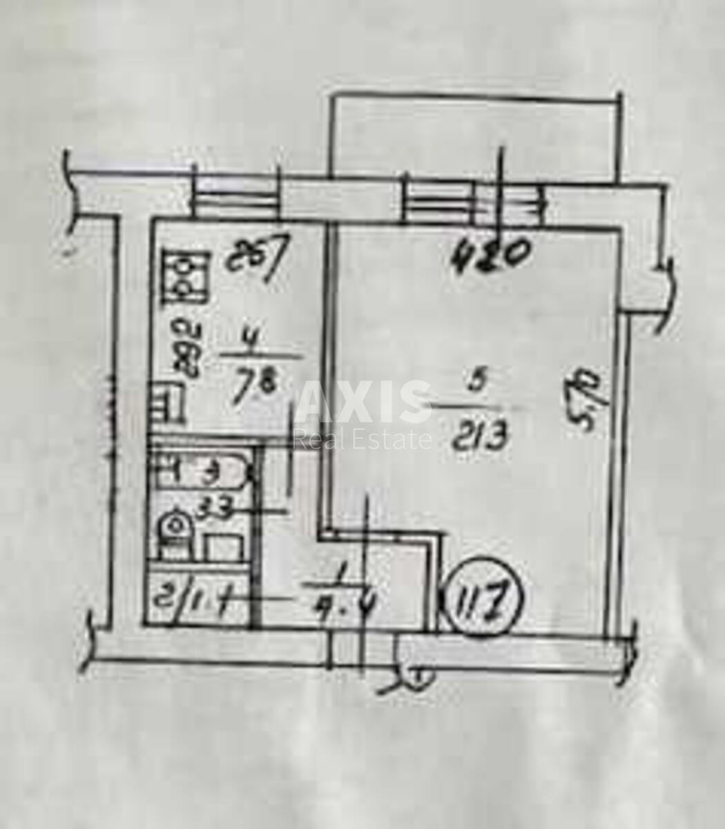1k apartment shose Strategichne 17544408