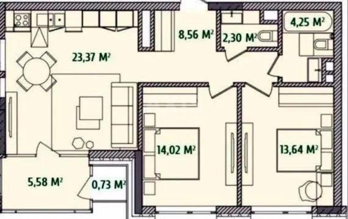 2к квартира ул. Набережно-Крещатицкая 216246715