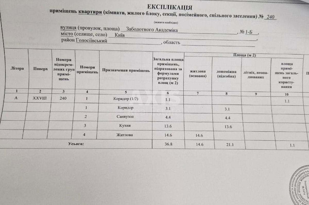 2к квартира ул. Заболотного Академика 1А9