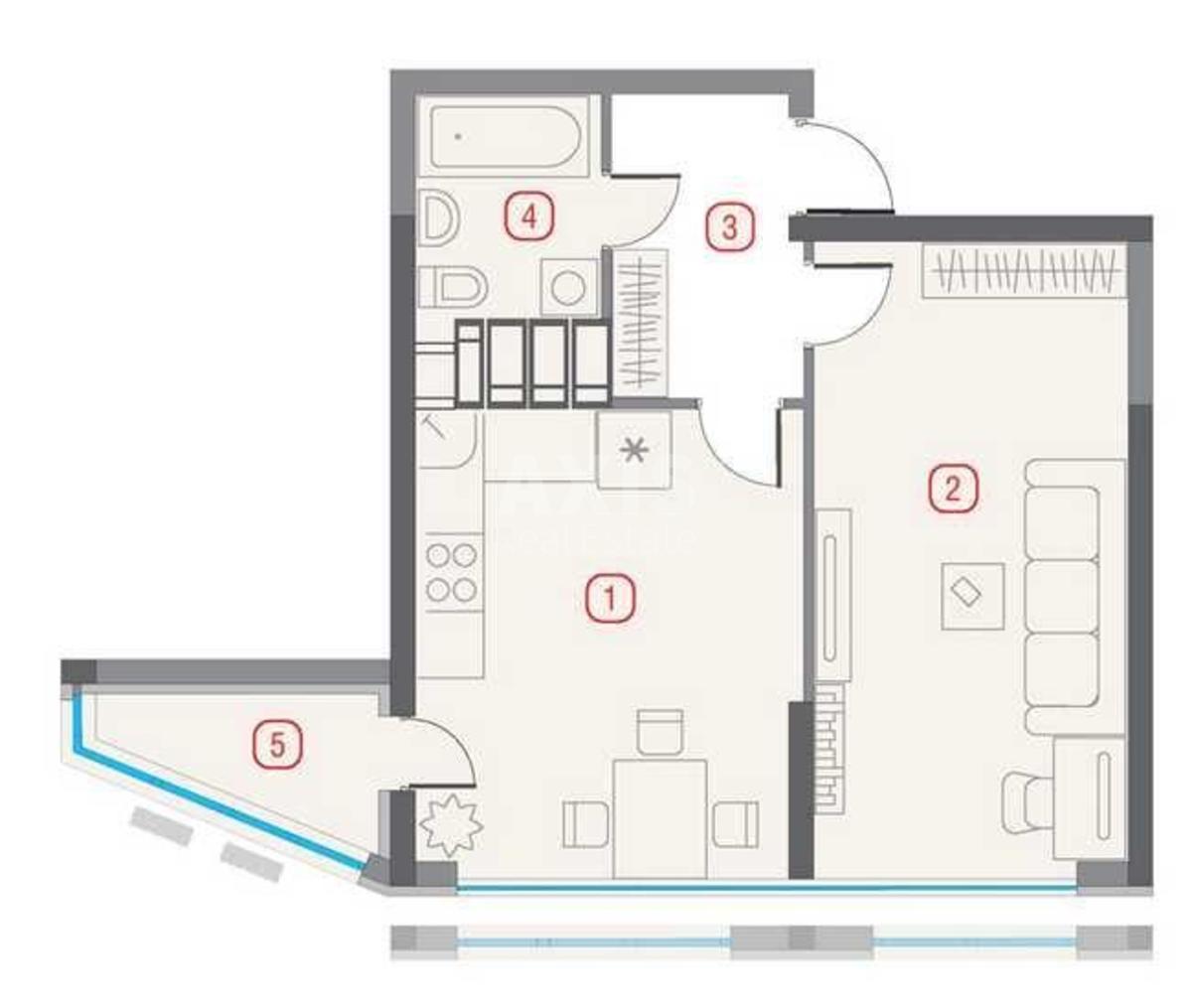 1k apartment vul. Kikvidze 415