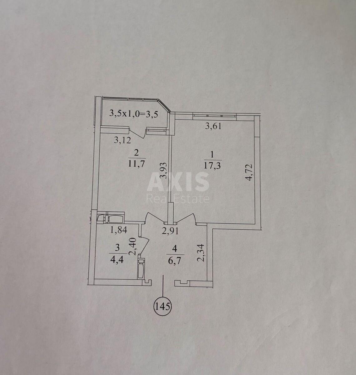 1k apartment vul. Voskresens'ka 147