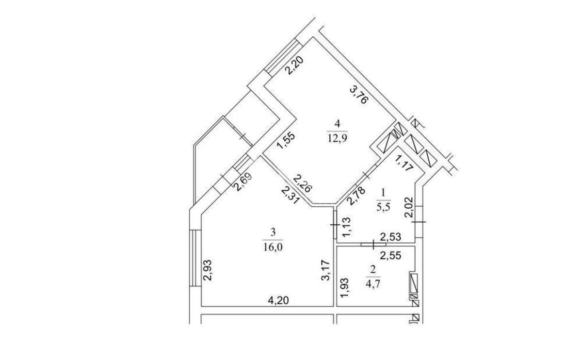 1k apartment vul. Kanal'na 8б0