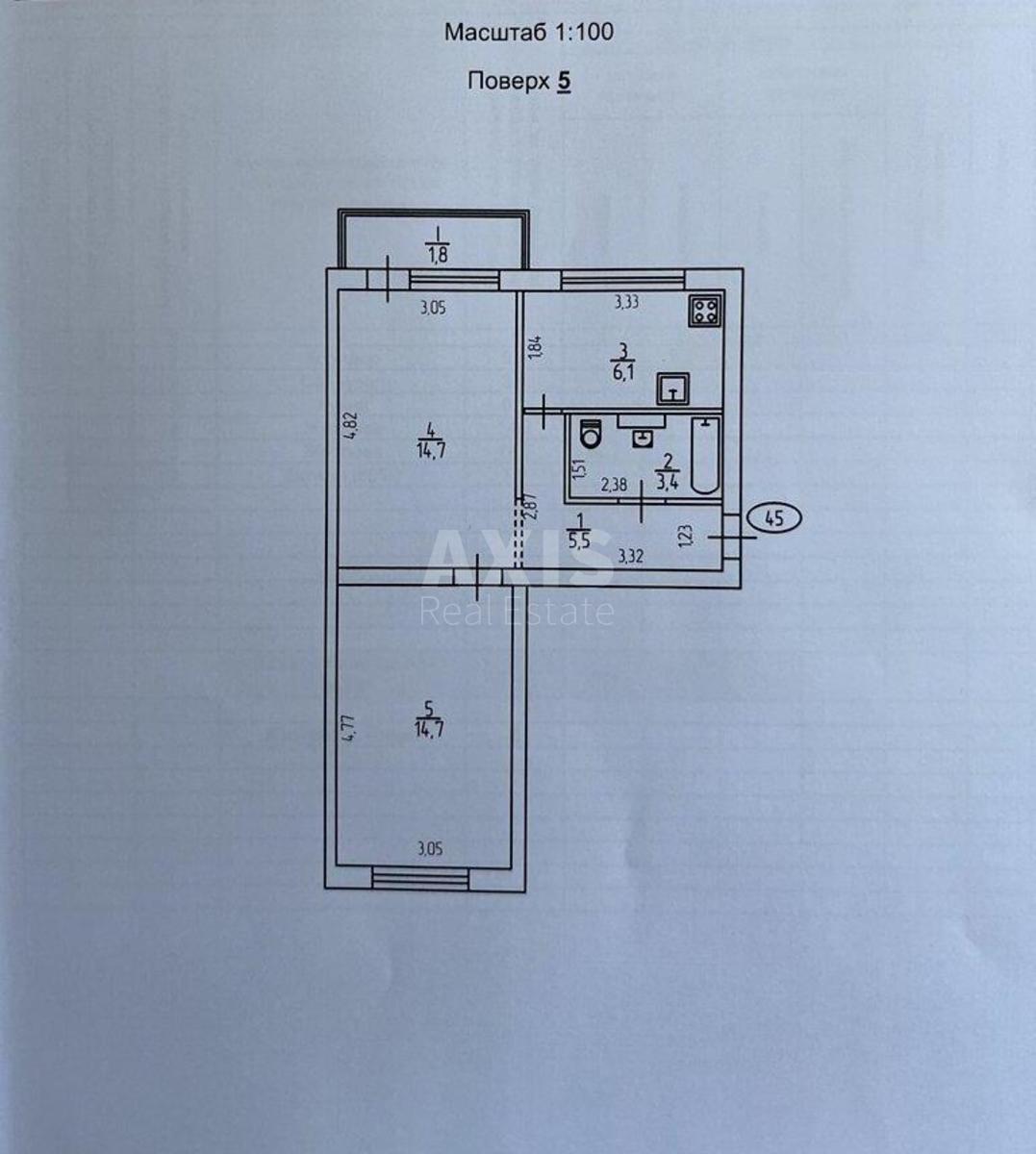 2k apartment vul. Danyla Shherbakivs'kogo 55А7