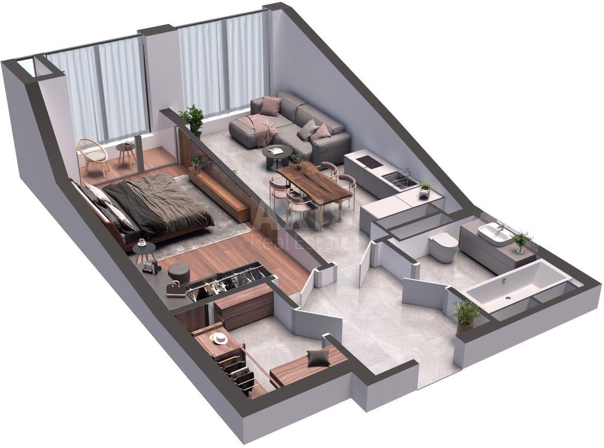 1k apartment vul. Antonovycha 136570491