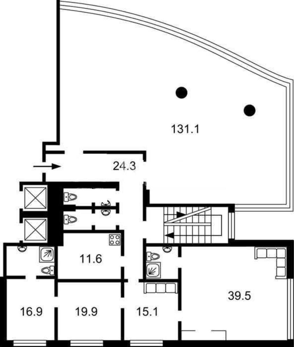 Office uzv. Klovs'kyj 7, 285m29