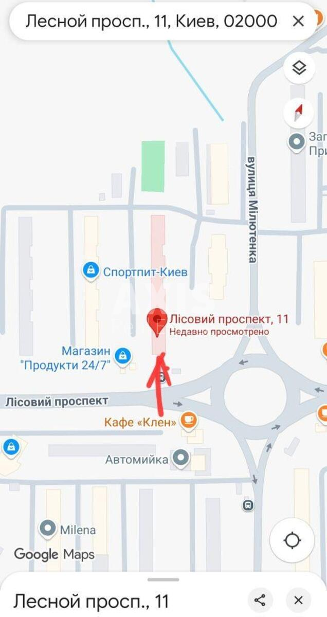 Об'єкт торгівлі пр-т Лісовий 11, 43м2557953