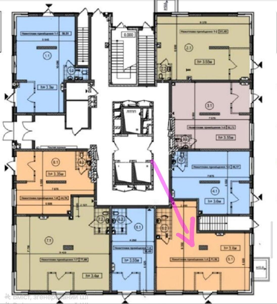 Service object vul. Zabolotnogo Akademika 15, 68m2605856