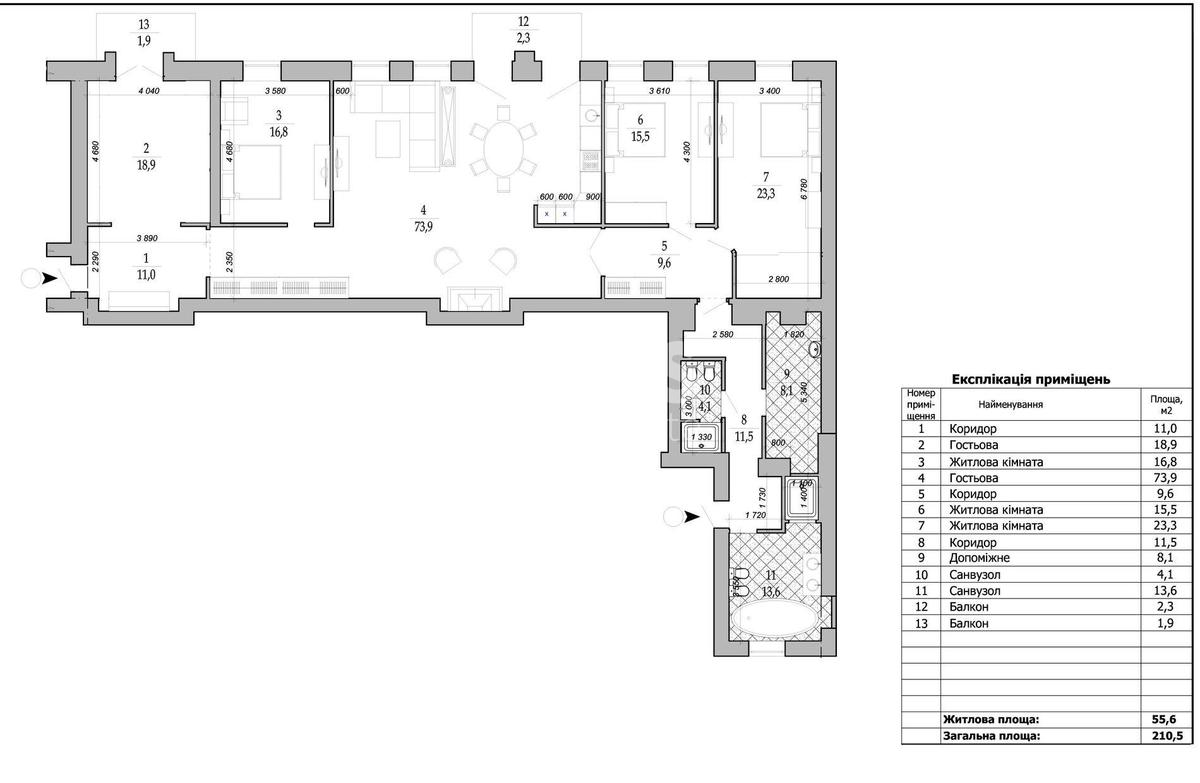 5k apartment vul. Antonovycha 143911411