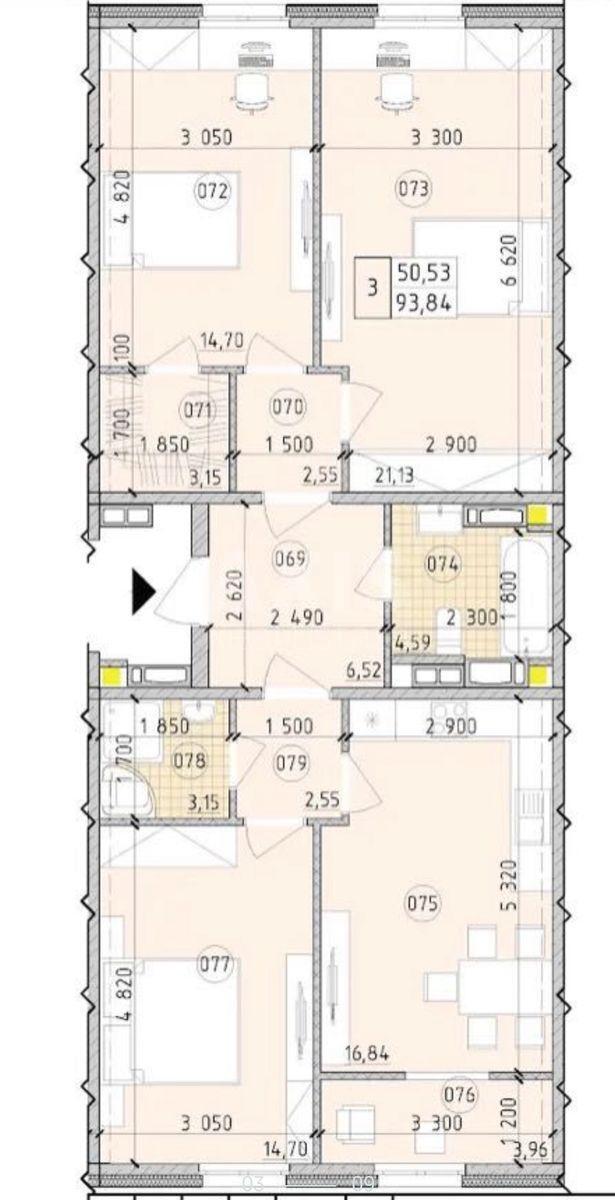 3k apartment vul. Myhajla Maksymovycha 24578812